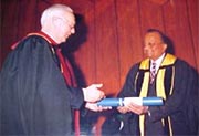 Received FRCS Glasgow Ad Eundeum degree from the college President Prof. R. Lorimer 